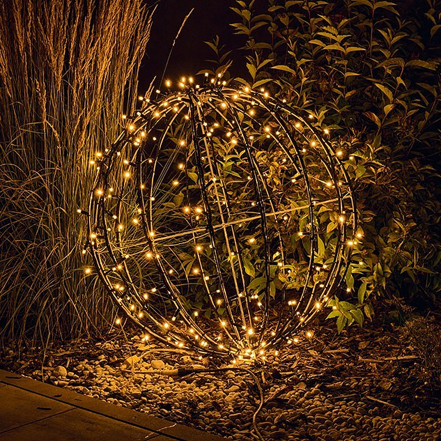 LED světelná koule, teple bílá, pr