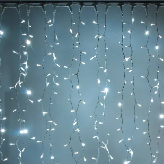 LED světelná záclona, 100 x 1500 cm, ledově bílá, 230 V, 23 W, 1,84 kg