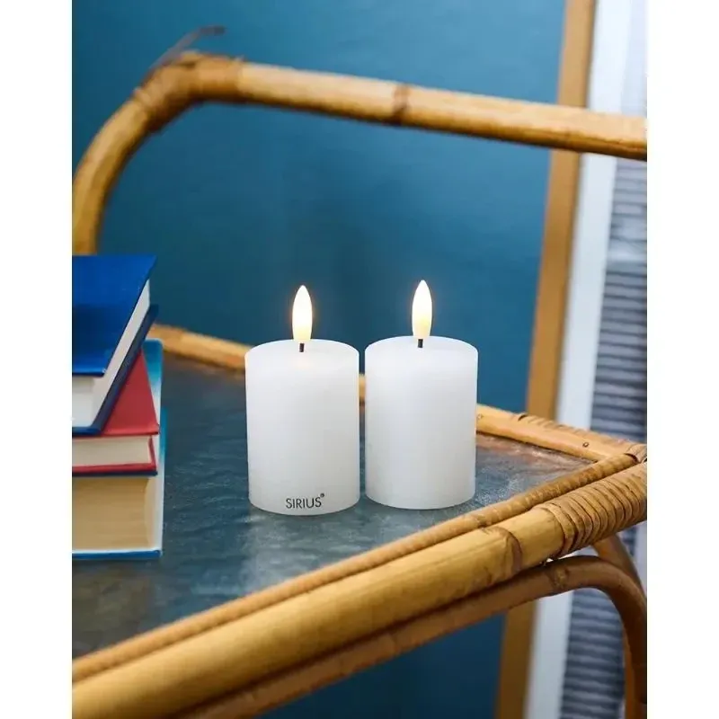 Svíčka Sille mini, sada 2 kusy, bílé