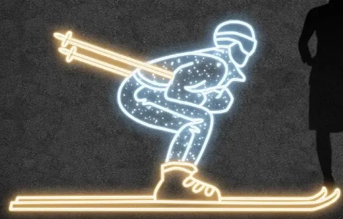 LED světelný lyžař,