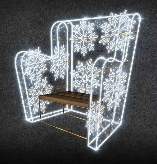 3D LED světelné křeslo,
