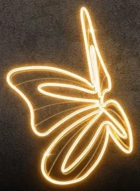 3D LED světelný motýl, 80 x 80 cm