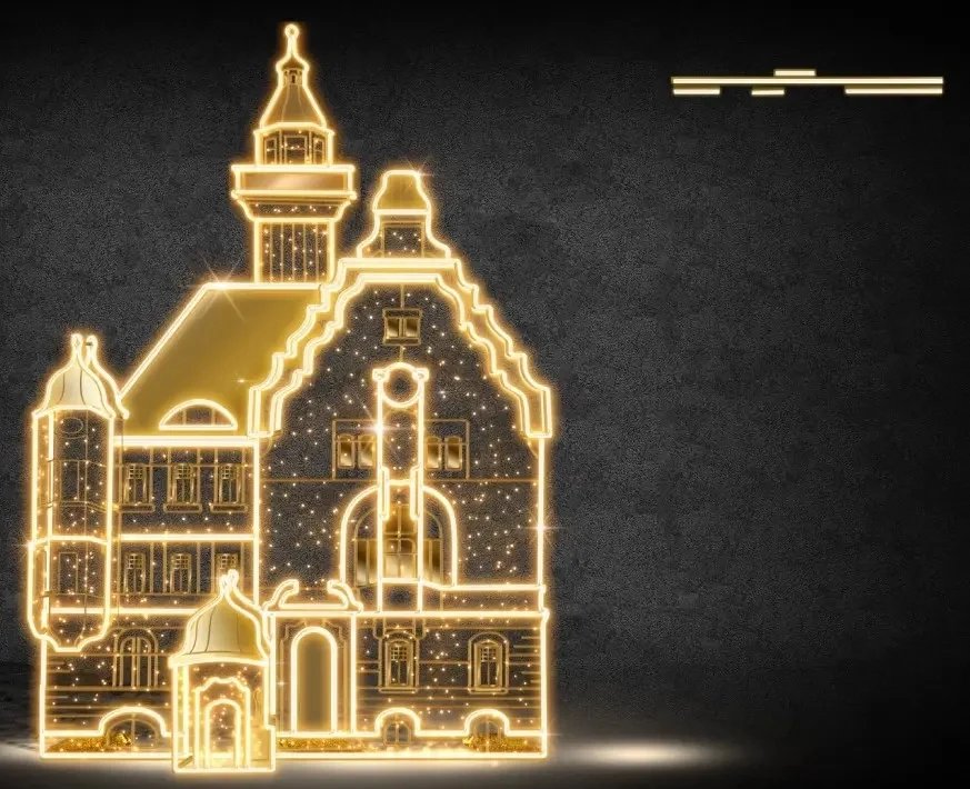 LED světelná radnice,