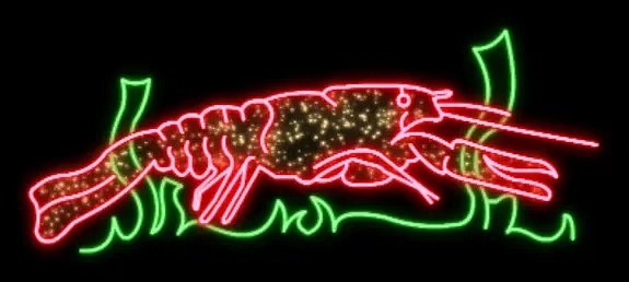 LED světelný rak, 2D, červená a zelená, 190 x 110 x 60 cm, 230V, 90W, 13,5kg, ze 4 dílů
