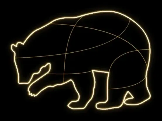 LED světelná medvědice, 220 x 155 cm, teple bílá