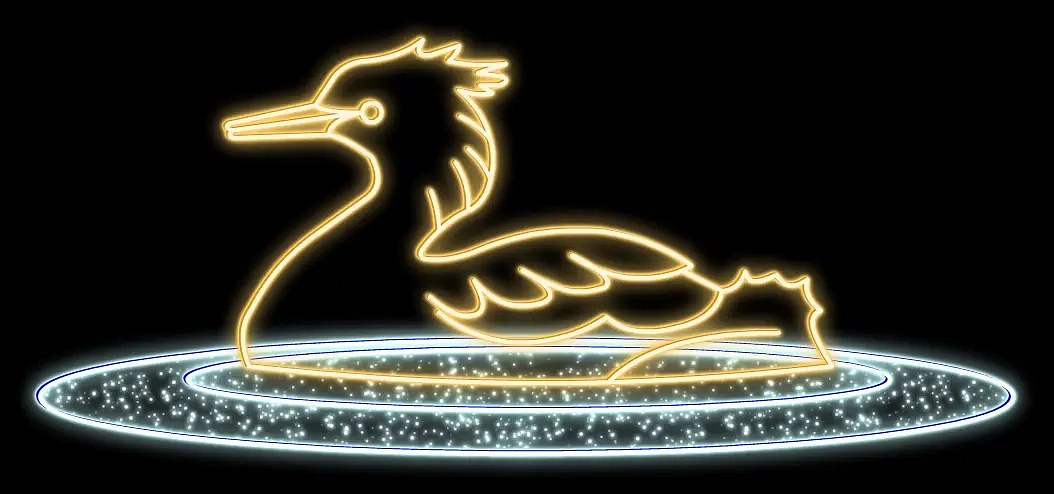 2D LED světelná kachna, 170 x 80 x 60 cm, teple a ledově bílá, 230V, ze 2 dílů, stojící