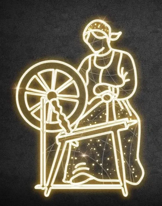 2D LED světelná přadlena, 145 x 200 cm, teple bílá, 36 V, 16,5 W, 8 kg, 5 dílů, stojící