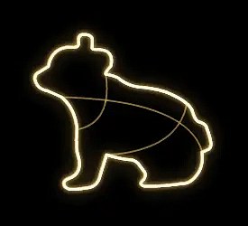 2D LED světelné medvídě II