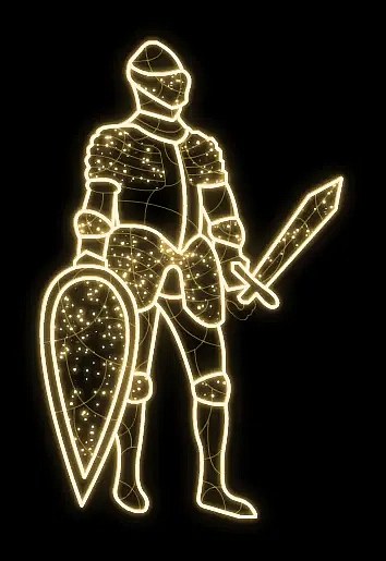 2D LED světelný rytíř II