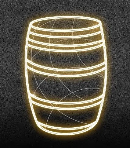 2D LED světelný sud, 110 x 68 cm, teple bílá, 230 V, 31 W, 3 kg, 5 dílů, stojící