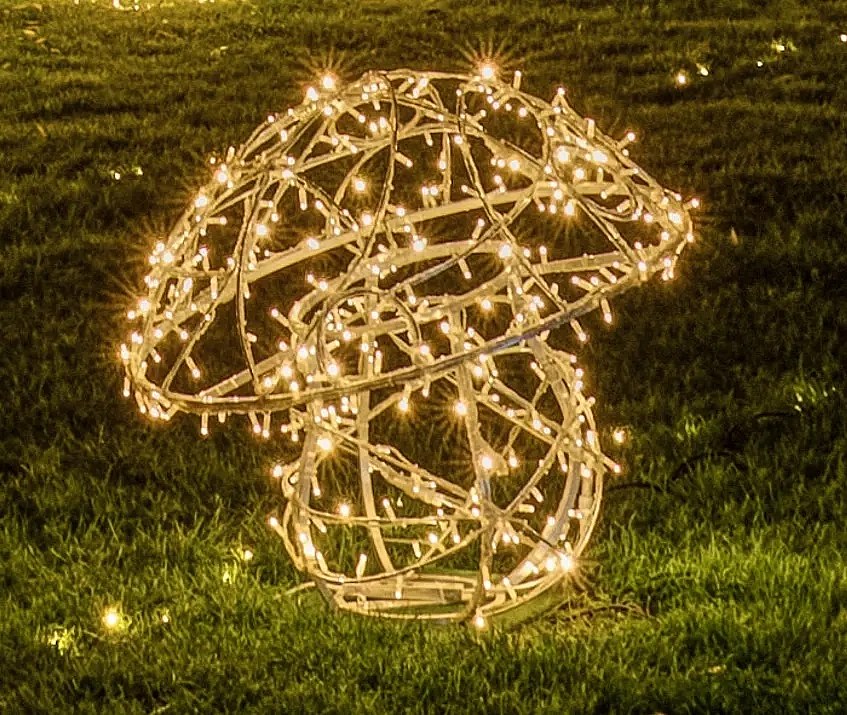 3D LED světelná houba, 79,5 x 79,5 x 85 cm, teple bílá, 24 V, 12 W, 28 kg, 1 díl