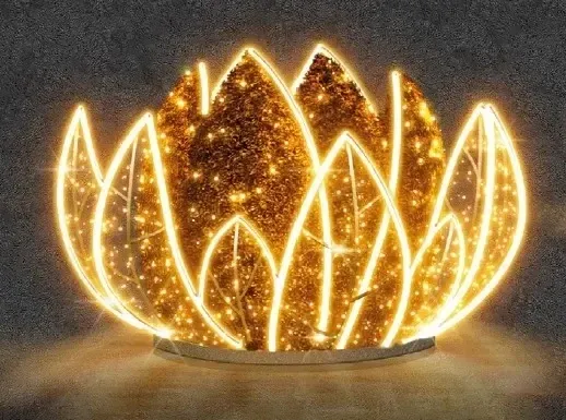 3D LED světelný leknín, 245 x 245 cm, teple bílá, 36 V, 93,4 W, ze 3 dílů