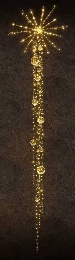 3D LED světelný trs, 110 x 450 x 110 cm, teple bílá, 230 V, 50 W, 5 kg