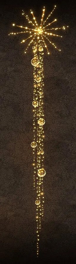 3D LED světelný trs, 160 x 450 x 160 cm, teple bílá, 230 V, 60 W, 7 kg, ze 2 dílů