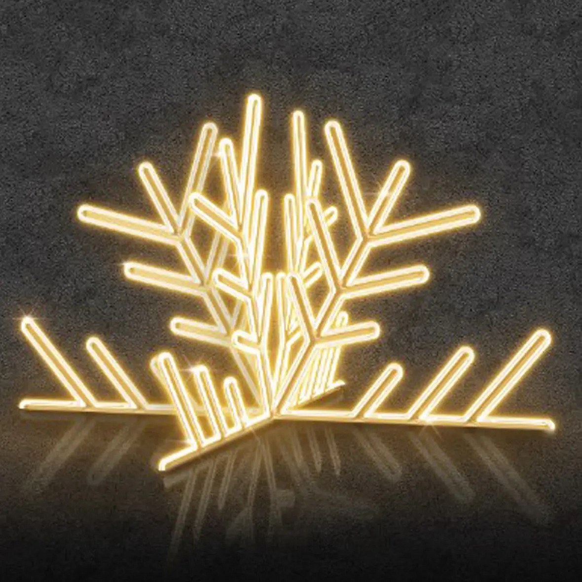 3D LED světelná půl vločka, 300 × 155 × 300 cm, teple bílá, 230 V, 139 W, 10,4 kg, ze 2 dílů