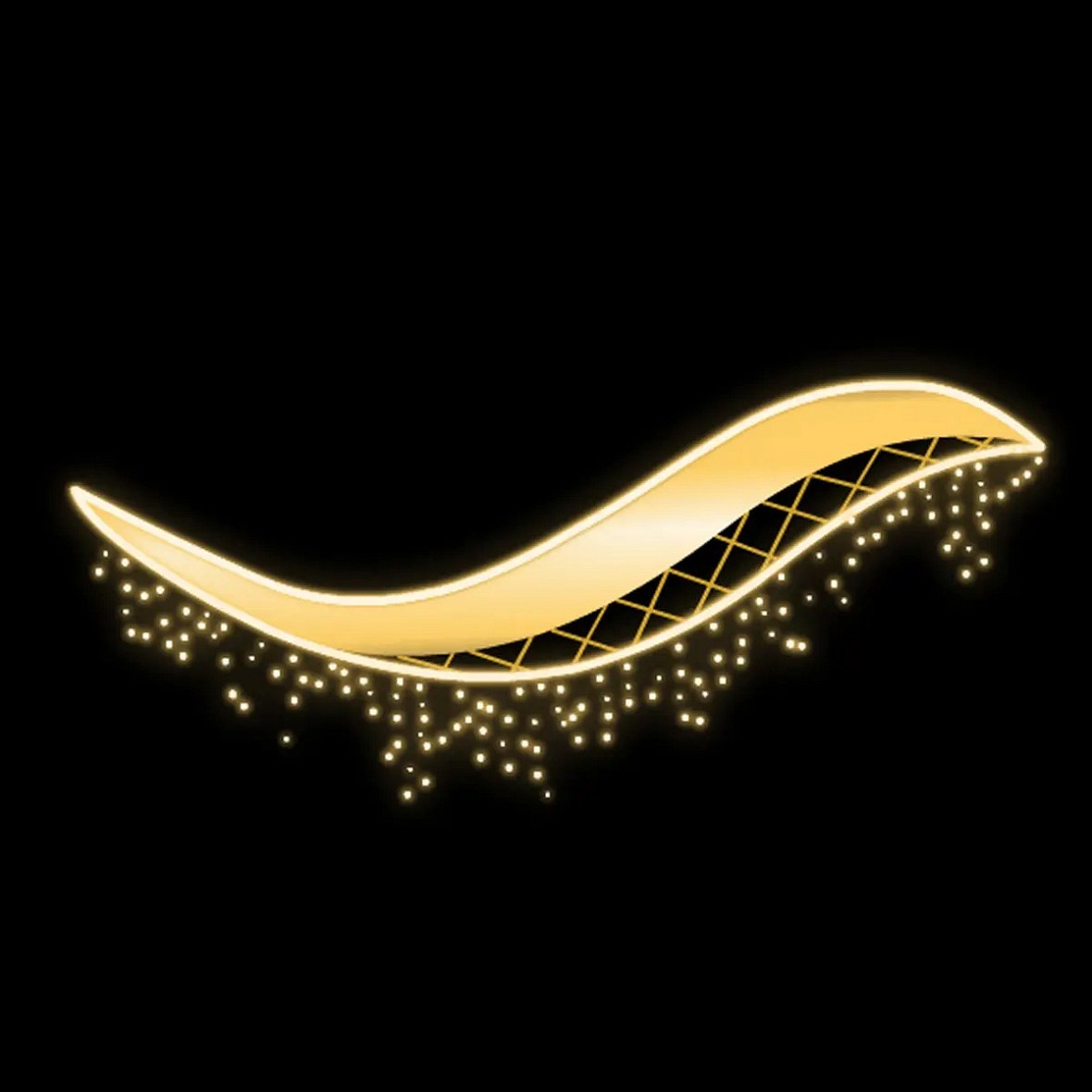 2D LED světelný převěs, 270 × 135 cm, 230 V, teple bílá