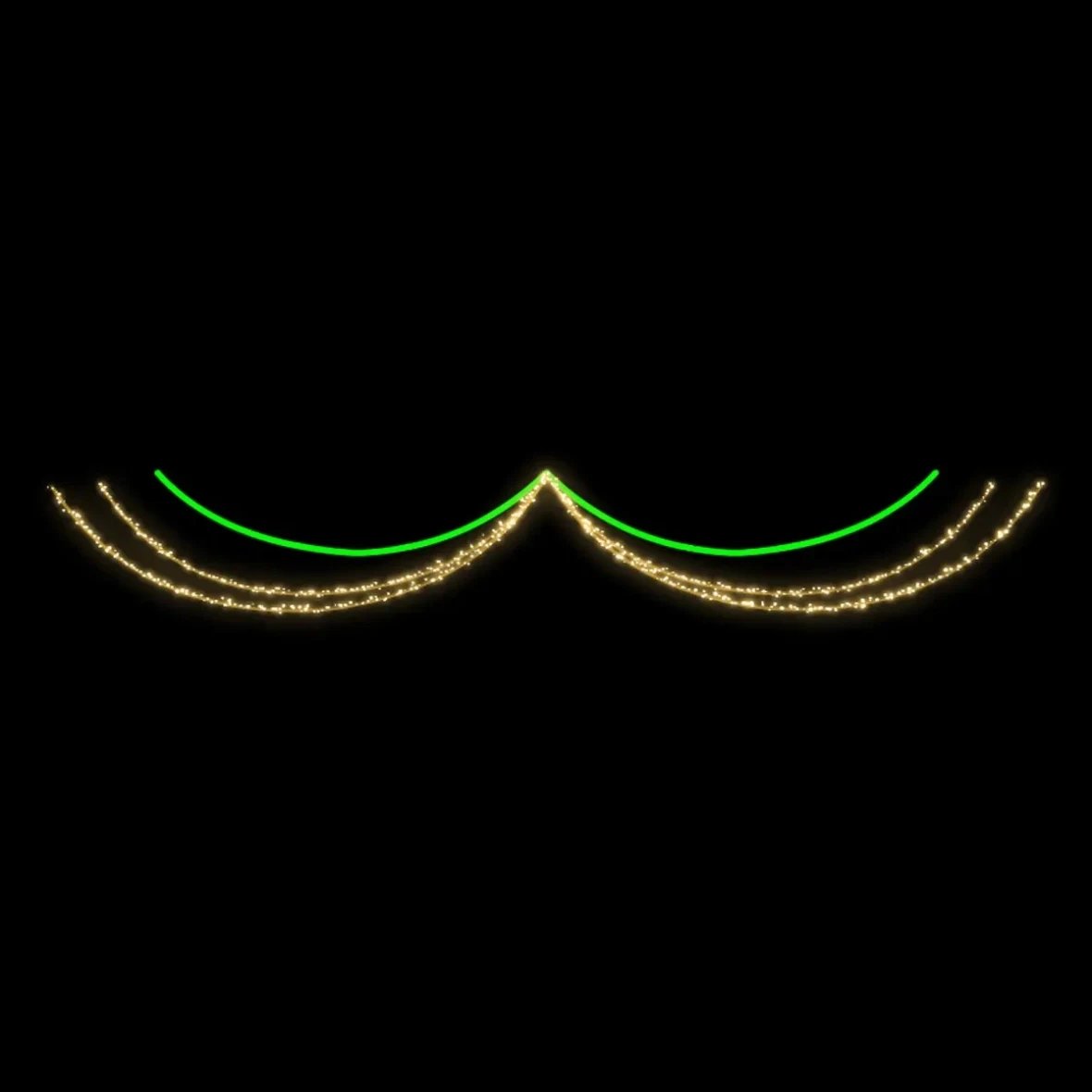 2D LED světelný převěs, teplá bílá