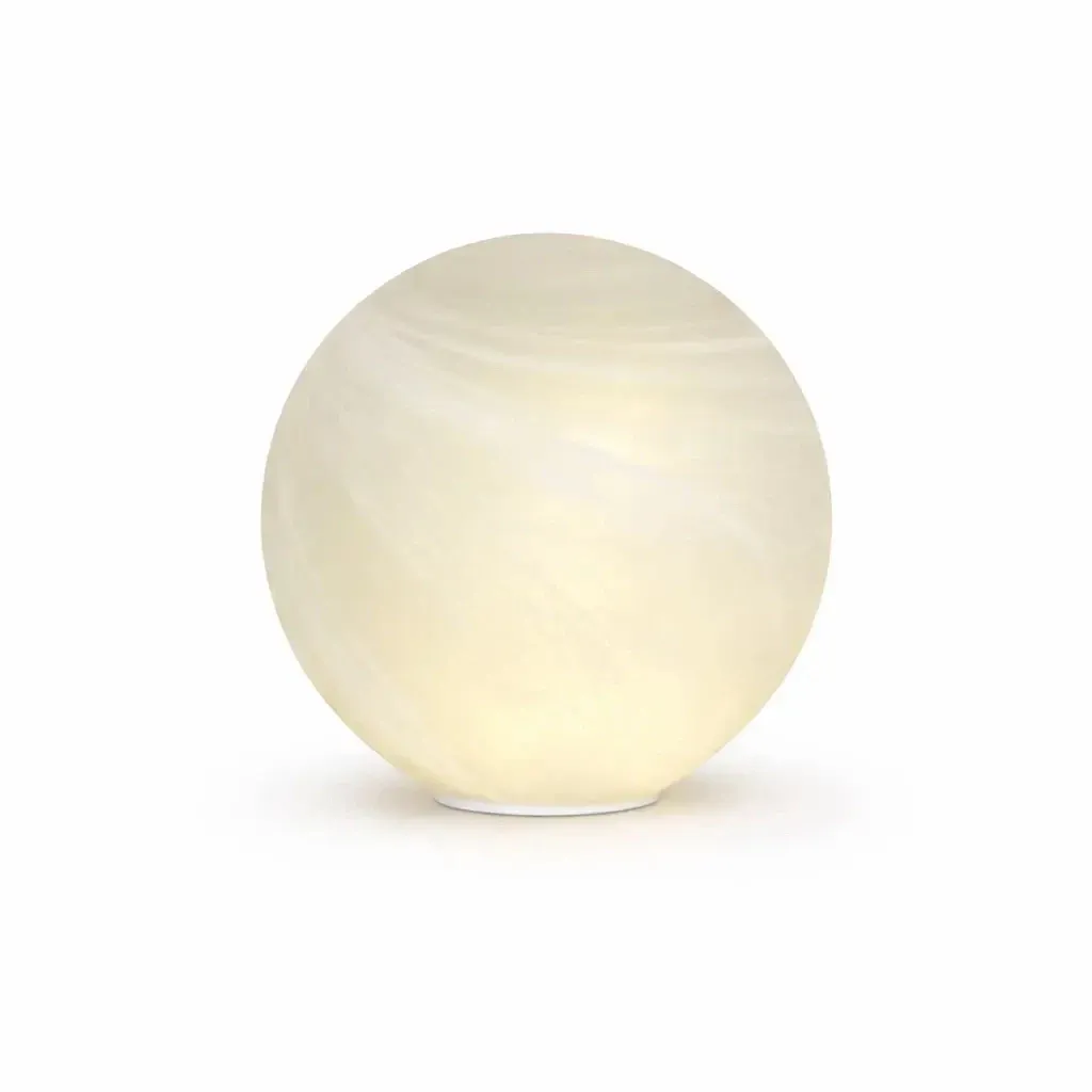 3D LED svítící koule Odina, bílá, matná, 20 cm, interiér