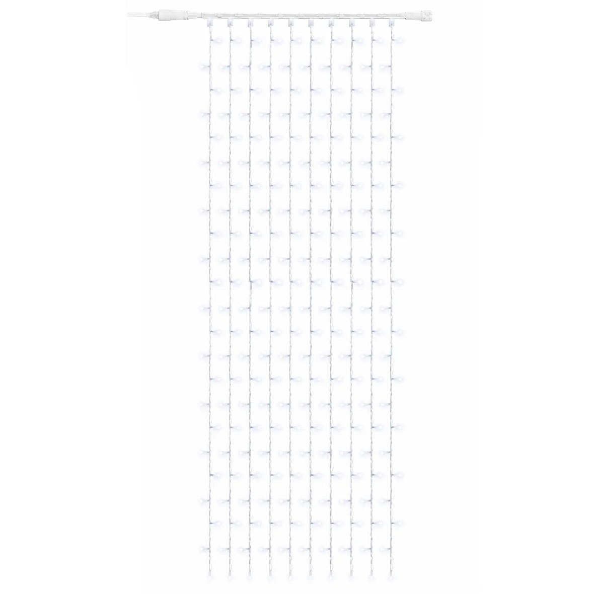 Easy Fix LED světelný závěs venkovní 100 × 300 cm, ledově bílá s FLASH, 300 diod, bílý kabel IP67, prodlužovací