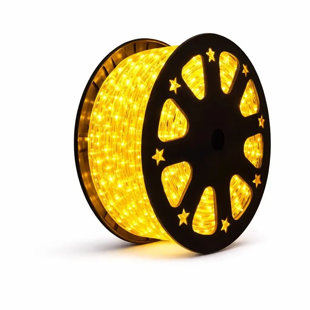 Easy Fix světelná LED hadice venkovní 50 m, žlutá, 1500 diod, čirý kabel IP44, cívka