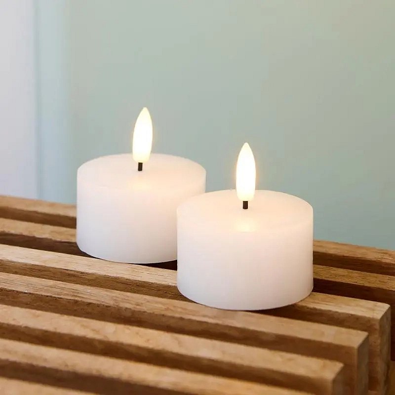 Sada LED voskových čajových svíček Sille Tealight, Ø6 × 3,4 cm, bílé, 2 kusy  (kopie)