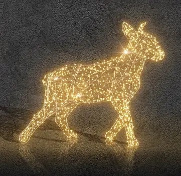 3D LED světelný koloušek 180 × 200 × 45 cm, teple bílá, 36 V, 36,2 W, 30 kg, 2 díly