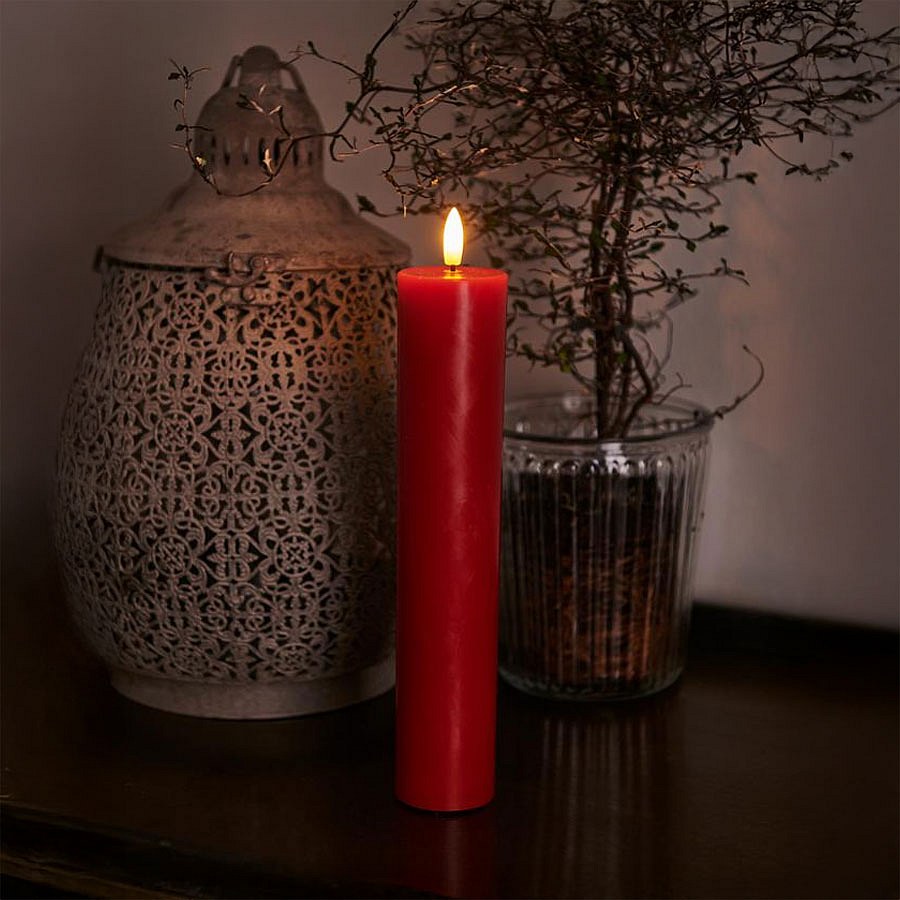 80769-voskova-led-svicka-sille-cervena-o-5-cm-25-cm