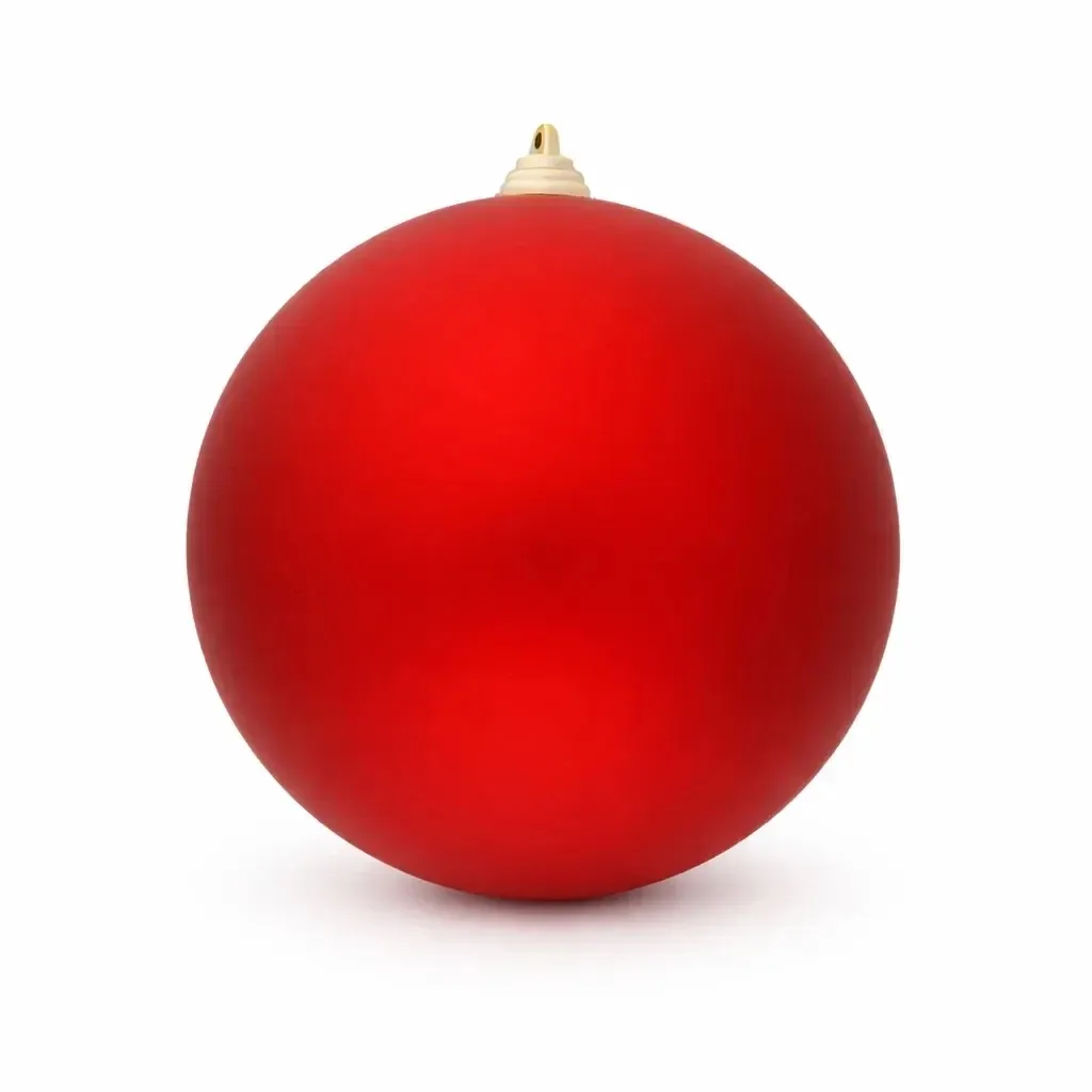 Velká vánoční koule 20 cm, červená, matná