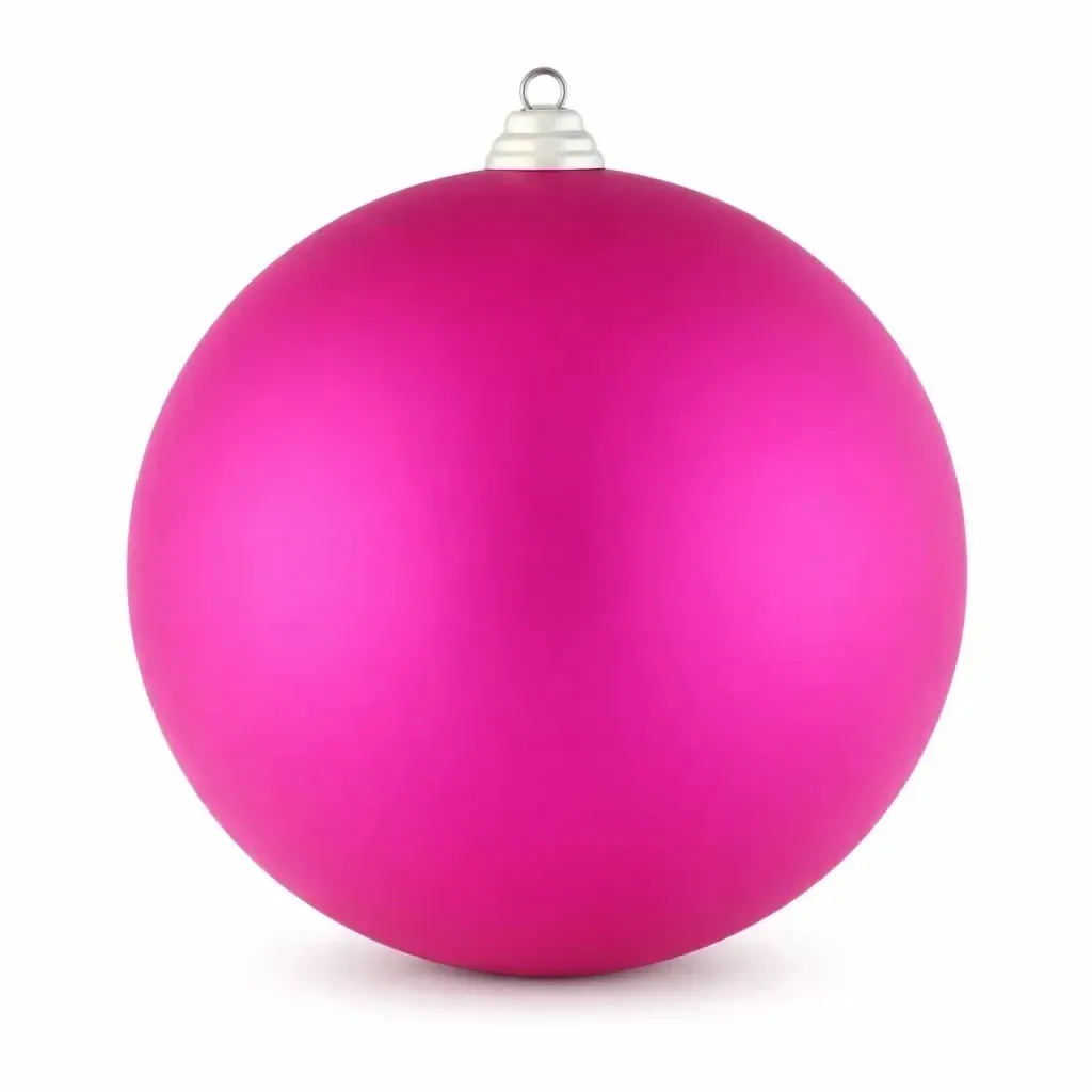 Velká vánoční koule 30 cm, růžová, matná