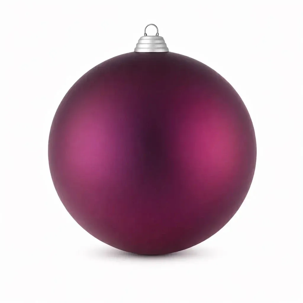 Velká vánoční koule 30 cm, vínová, matná