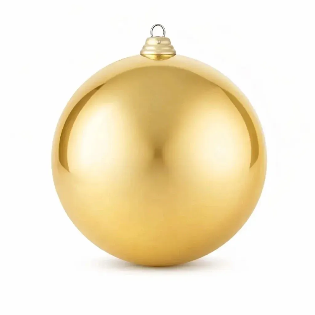 Velká vánoční koule 30 cm, zlatá, matná, UV