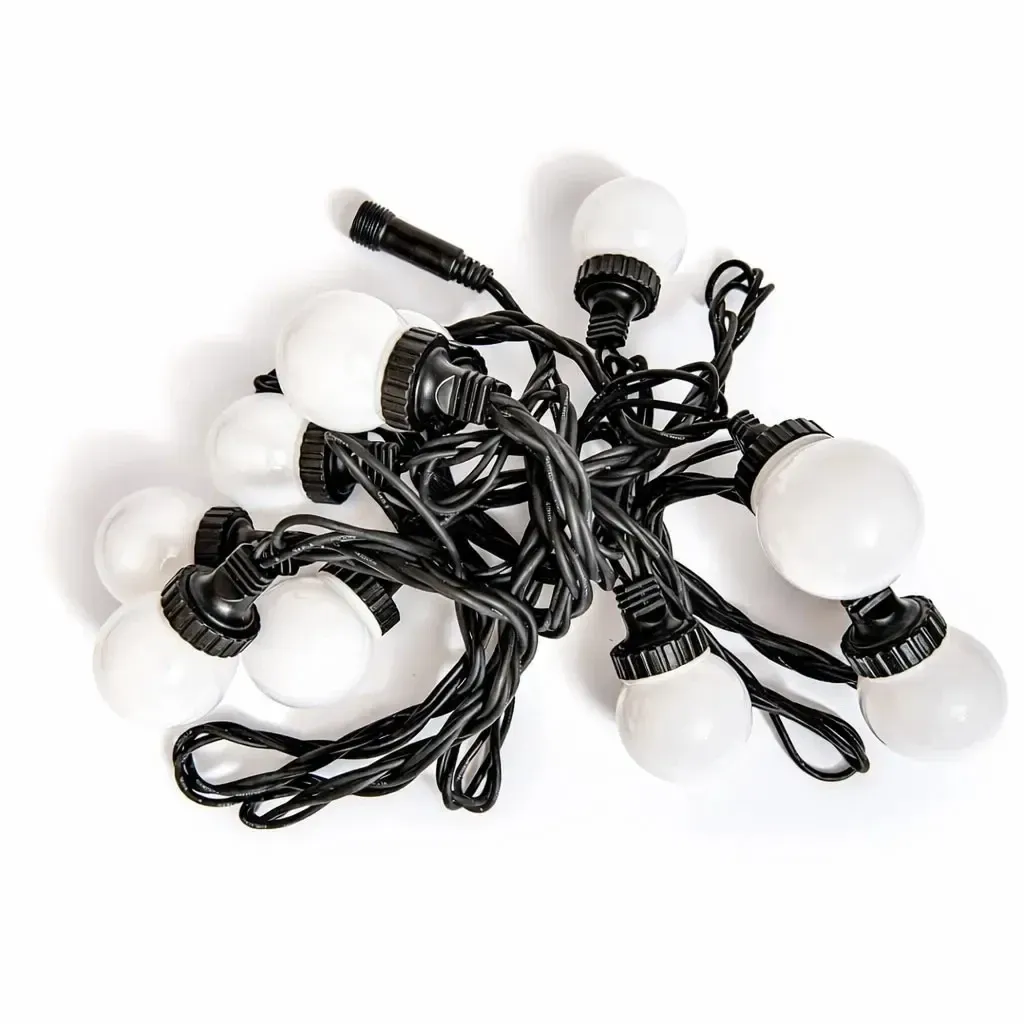 LED párty světla venkovní 5 m, 10 ledově bílých diod, IP67, Easy Fix, propojitelné