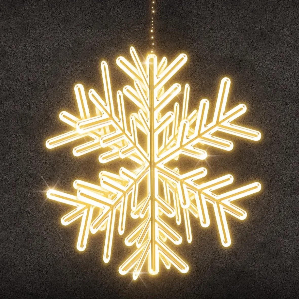 Easy Fix 3D LED světelná vločka Ø 150 cm, teple bílá, závěsný, hliník