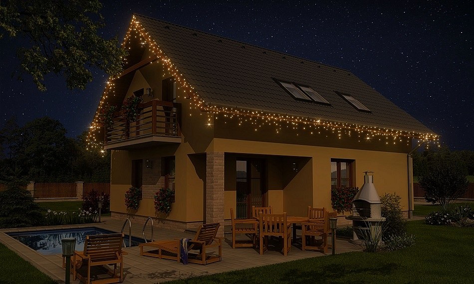 Kit d'éclairage LED pour la maison, 9+1 gratuit, blanc chaud, câble noir, Easy Fix, IP67