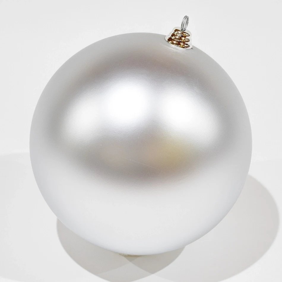 Production boule en plastique 1 pcs, dia. 30 cm, argent, mat, intérieur