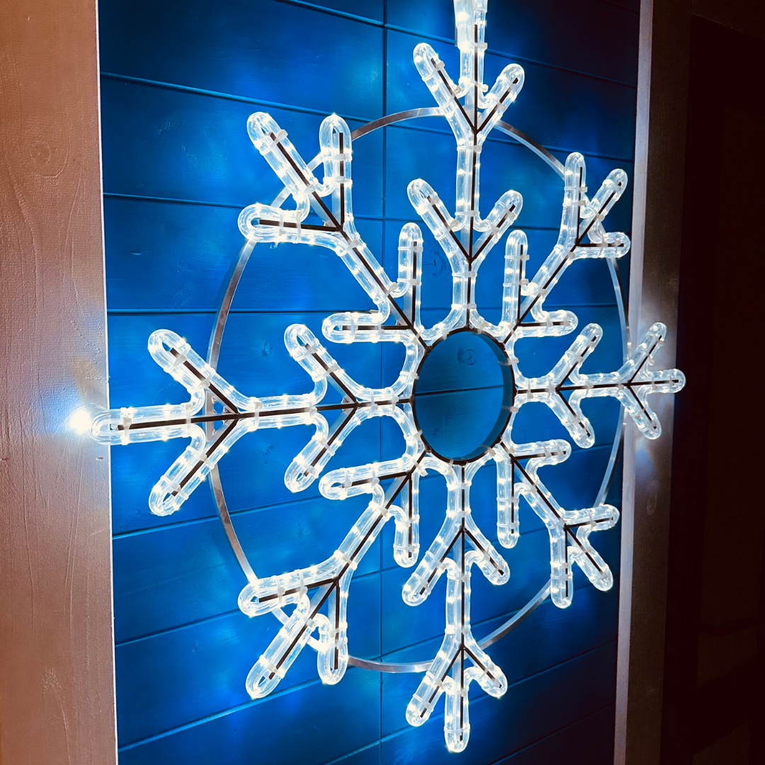 Easy Fix Flocon lumineux 2D LED X, 85 × 85 cm, blanc glacé, à suspendre