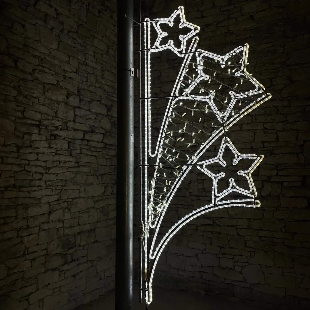 Décor lumineux LED, 80 x 240 cm, blanc glacier