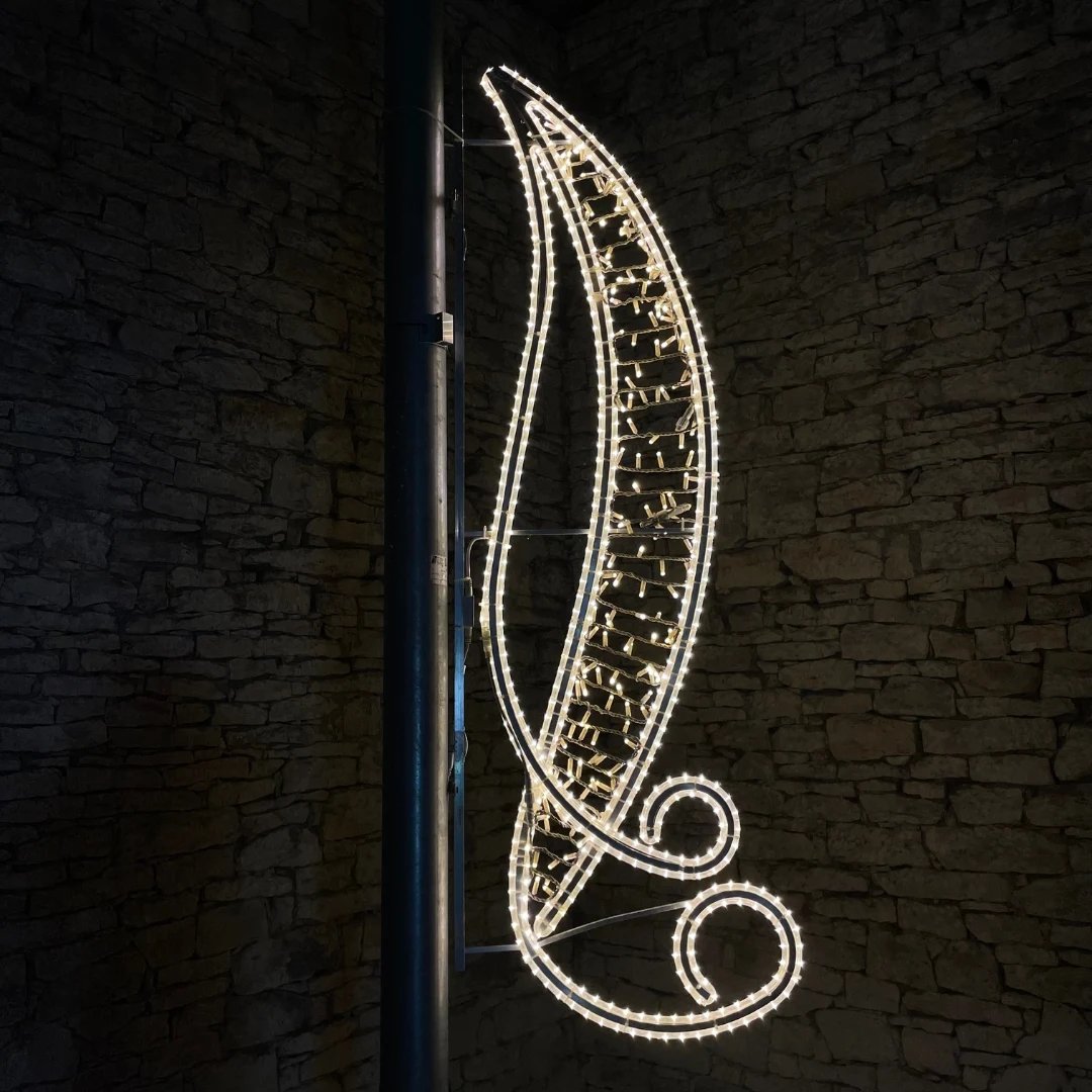 Motif lumineux LED, 230 x 80 cm, blanc chaud avec trame