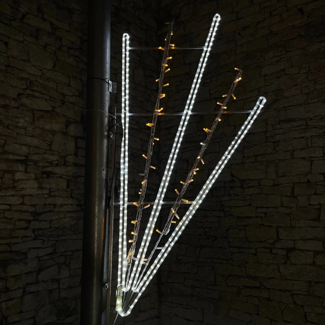 Motif lumineux LED splash, 180x90 cm, tuyau de glace avec cordon blanc chaud avec Flash