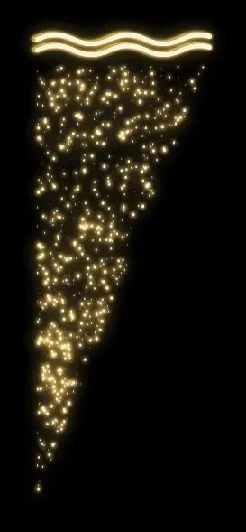 Motif lumineux LED, 300x155cm, blanc chaud