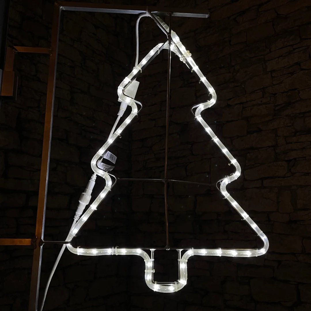 2d arbre décoratif, blanc glacé