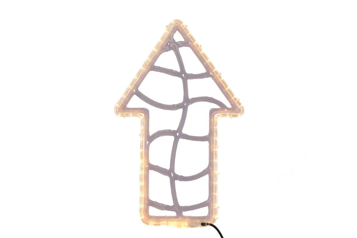 Easy Fix Lampe flèche directionnelle 2D LED, suspendue, 63 × 40 × 3 cm, blanc chaud, imprimée en 3D, dorée