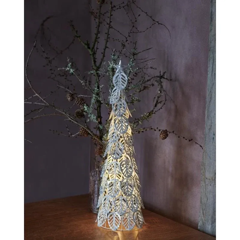Téléchargé Guirlande lumineuse à LED, argent, 43cm