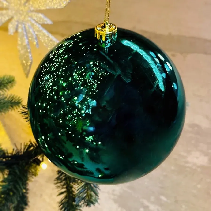 Télécharger Ornement de Noël - boule en plastique 1 pc, d.30 cm, vert paon, brillant, intérieur