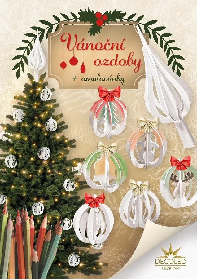 Livre de coloriage A4, puzzle de Noël, pointe et 6 décorations
