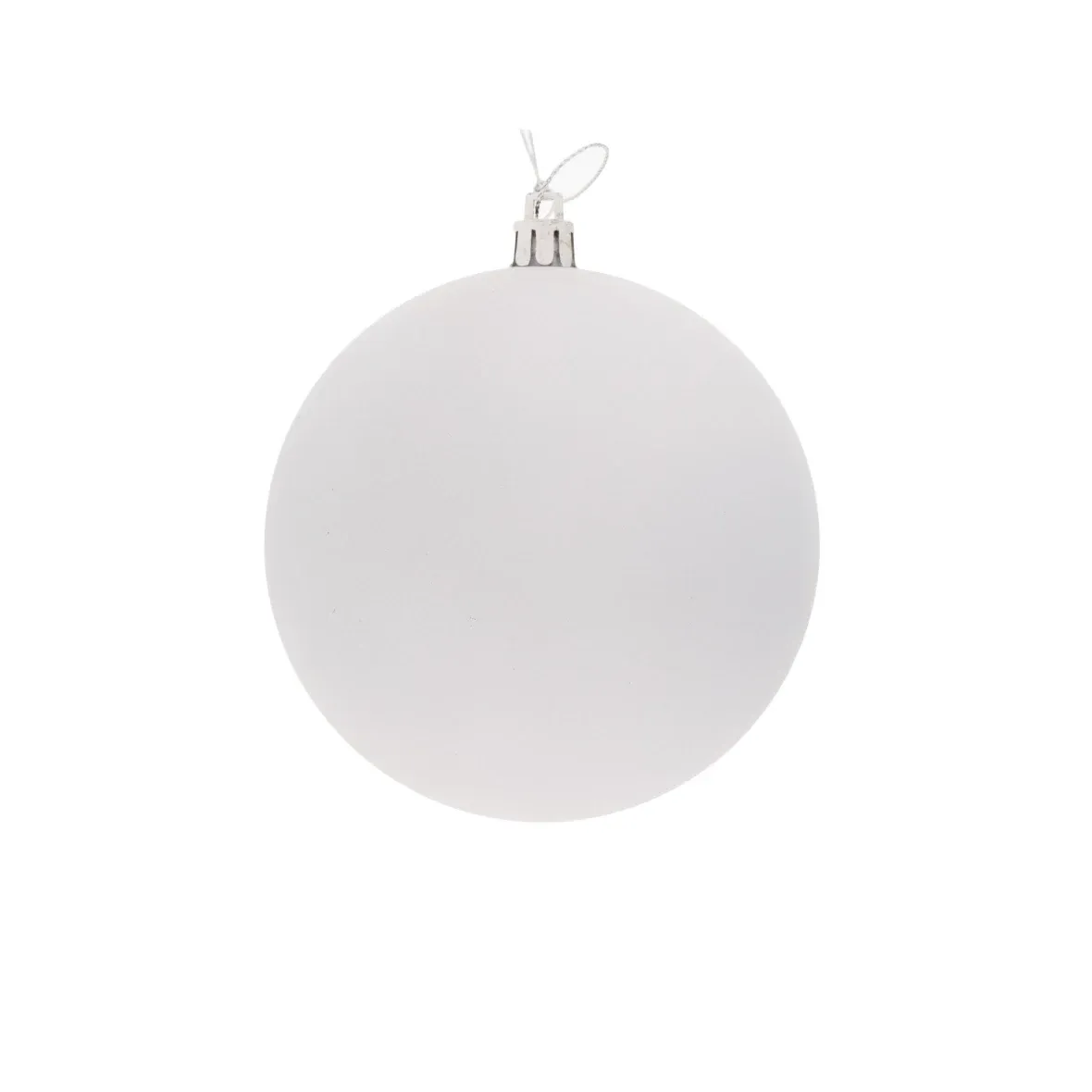 Production - Boule en plastique, d. 10 cm, blanc, 6× mat