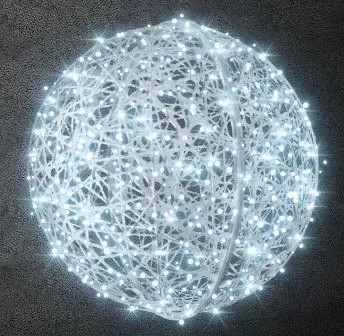 Easy Fix 3D boule lumineuse LED en fibre de verre Ø 100 cm blanc, blanc glacier, 230 V