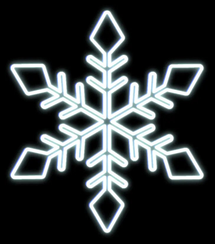 Easy Fix 2D LED flocon de neige XI, blanc, 91 × 105 × 3 cm, blanc glacé, suspendu, impression 3D