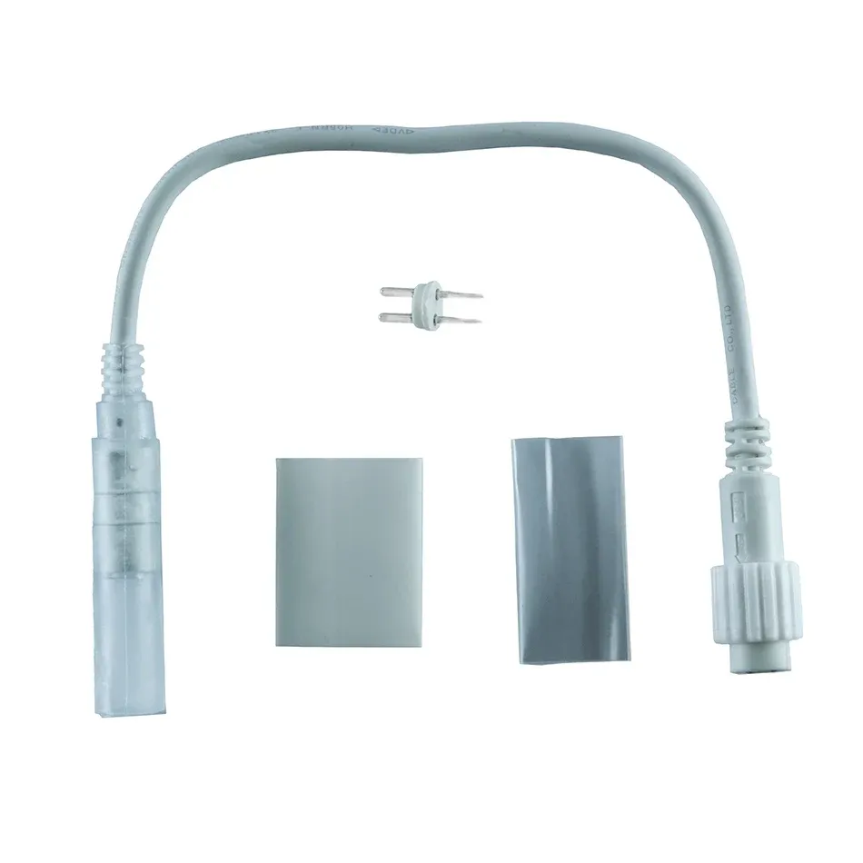 Connexion entre le tuyau LED et Easy Fix 0,25 m, blanc, mâle, IP44