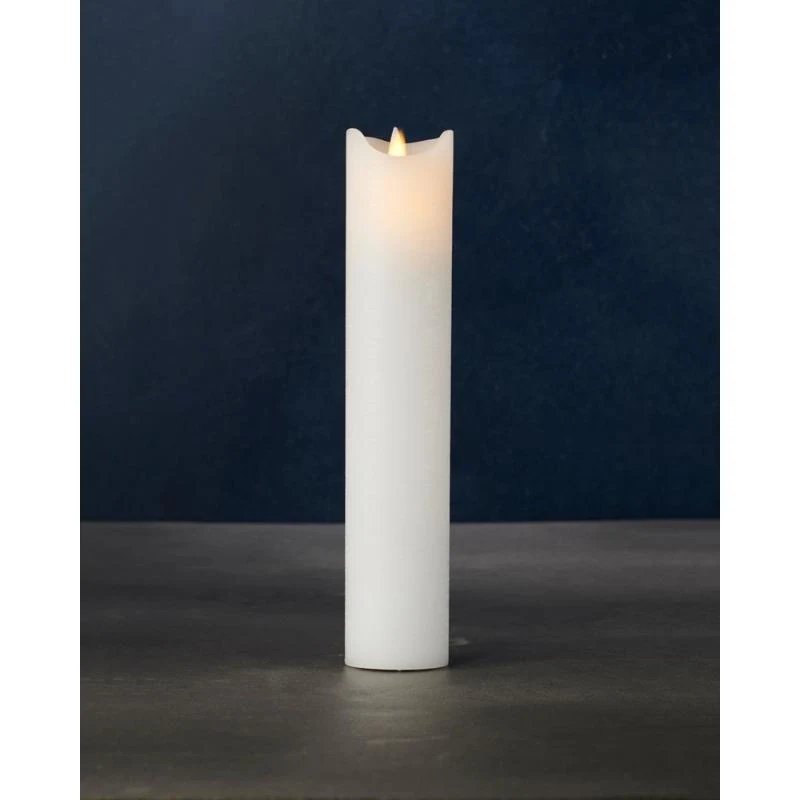 Télécharger Bougie LED Wax Sara, 25 cm, blanche